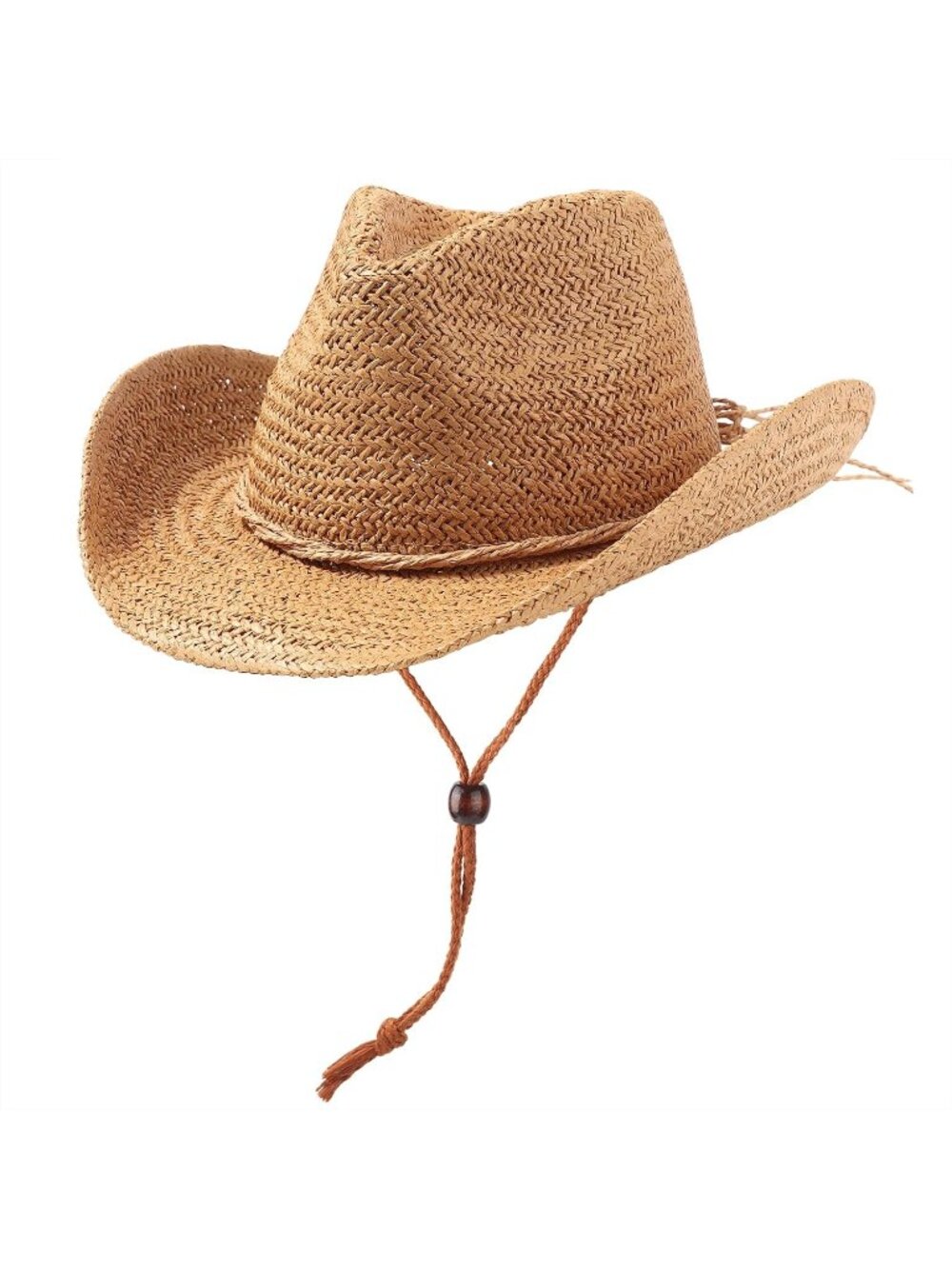 Unisex Khaki Straw Beach Shapeable Brim Imported Cowboy Western Cowgirl Hat